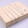 Chains Real Pure Platinum 950 Chain Women Lucky 2mm Twisted Rope Necklace 44cm /10.4-10.6g