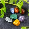 Stone Seven Chakra Set Irregar Reiki Healing Crystal Energy Ncing Stones Natural Stones Decoração Jóias Deliver Dhl7i