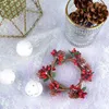 Decorações de Natal Day Desktop Layout Decoration Simulation Berry Berry Small Wreath Ornamentos