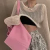 Women's Sweaters Hollow Out Cropped Sweater Women Short Tops Knitwear Solid Slim Fit Vest 2023 Summer Thin Long Sleeve Clothing