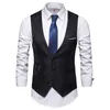 Men's T Shirts 5 Colors Men Business Waistcoat Solid Color V-Neck Sleeveless Single-Breasted Suit Vest For Gentlemen Plus Sizes S-5XL