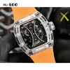 Luxuriöse automatische mechanische Uhr Richa Milles Rm53-02 Schweizer Uhrwerk Saphirspiegel Gummiarmband Herren Sportmarkenuhren