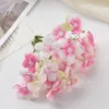 Flores decorativas 50/100 peças de simulação hidrangea flor Head Wedding Road Guide Bridedress Home El Diy Acessórios de parede