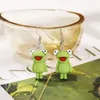 Boucles d'oreilles pendentif grenouille verte pour femmes, accessoires mignons, bijoux roses simples, petits produits tendance 2023