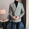 Men's Suits Men's Double-breasted Black Suit Jackets 2023 Business Casual Slim Fit Fashion High Quality Blazer Autumn Coats 2D1638