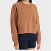 LL Women's Yoga Causal Sweatshirts Loose Fit Long Sleeve Sweater Ladies Cotton Workout Athletic Gym Shirts ClothingFashion brand
