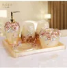 Bath Accessory Set Wedding Decoration Resin Bathroom Five-piece Washing Suit Toilet Household Articles And Gifts