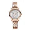 Zegarki biznesowe dla nadgarstka dla kobiet z Rose Gold Calander Damska sukienka Elegancka bransolekleslewristWatches Will22