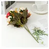 Dekorative Blumen 5 Bouquet Künstliche zweifarbige Rose Hochzeitsdekoration Fake Flower Wohnaccessoires Geschenk für Liebhaber