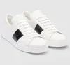 Luxury Footwear Brushed Leather Sneakers Shoes Contrasting-colored Side Stripe Men Casual Walking EU38-46