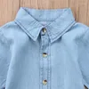 Fille robes vêtements filles Denim courte Mini robe enfant en bas âge automne Jean à manches longues décontracté chemise de fête pour les enfants