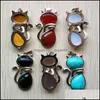 Charms Natural Stone Cat Shape Hängen för DIY -smycken som gör grossistdrop Leverans Fyndkomponenter DHLXF