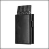 Clips de dinero Hombres Titular de la tarjeta de crédito Bloqueo RFID Microfibra Plástico Cierre magnético Pop Up Wallet con ventana de identificación y bolsa de pantalón J2208 DHN63