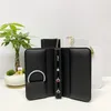 Jewelry Pouches Bags Counter Display Pad Pu Leather Book Shape Tray Ring Pendant Necklace Store Storage