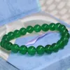 Brin Original 8mm perles rondes vert malaisie pierre naturelle Jades calcédoine Bracelets fabrication de bijoux 7.5 pouces B2175