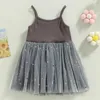 Mädchen Kleider Kleinkind Kinder Baby Mädchen Tüllkleid Glänzender Sterndruck Ärmelloses Träger Prinzessin Tutu 6M-4T