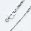 Cadenas Collar de mujer Colgante de acero de titanio con cadena de letras Oro Delicado escote Persona