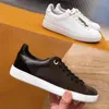 mens Casual shoes women designer SHoes Travel 100% leather lace-up sneaker lady Running Trainers Letters woman shoe Flat Printed Men gym sneakers size 35-42-45 With box