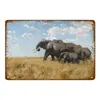 Vintage Kleurrijke Olifant tin Posters Abstracte Dieren Olie Prints Metalen Borden Muur Kunst Schilderij Voor Pub Bar Woonkamer Thuis gepersonaliseerde Decor Grootte 30X20CM w02