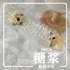 Máscaras de fiesta Lolita Lace Fairy Hair Band Headwear Cosplay Monica's Garden Light Yellow Retro Flower Wedding Bandage Diadema Horquilla