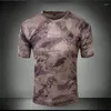 Men's T Shirts Summer Coolmax Tactical Camouflage Shirt Men Breathable Quick Dry US Army Combat T-Shirt Hunt