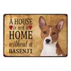 Cute Dog Metal Tin Signs Poster Animal Metal Plate Travel Souvenir Vintage Metal Plaque Wall Home Shop Decor Poster Wall Plaque personalized Painting 30X20CM w01