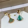 BUIGARI Diva Dream Qixi limited series designer dangle earrings for woman Natural malachite highest counter quality diamond anniversary gift 034