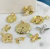 Charms Bee Jewelry Diy For Making Pendant Necklace Bracelet Earrings Gold Color Cute Accessories