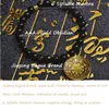 Strand Feng Shui Tibetan Buddha Obsidian Stone Beads Black Bracelets Men Women Wristband Gold Wealth And Good Luck Red Rope Bracelet