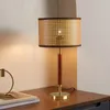 Lampe de table de style japonais luxe créatif unique abat-jour en rotin lumière de table 30cm largeur 58cm hauteur pour hôtel maison salon chambre chevet salle à manger décor