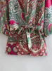 Женские блузки Elmsk Gohemian Style Vintage Kimono Рубашка свободная пейсли печати створки блузки женщины кардиган