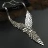 Chains Fashion Feathers Personality Short Necklace Ol Retro Style Neck Chain Clothing Accessories Collar Pendant