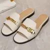 White beach sandals Designer summer garden flat slippers Women's comfortable flip flop shorts