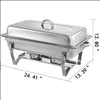 Baking Dishes Pans Chafing Dish 2 Packs 8 Quart Stainless Steel Chafer Fl Size Rectangar Chafers For Catering Buffet Set With Fold Dhht3