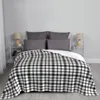 Blankets Gingham Seamless Plaid Blanket Black And White Check Super Soft Cozy Plush Microfiber Fluffy Lightweight