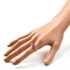 Natural Stone Cluster Beaded Rings For Women Men Amethyst 18K Gold Handmade Wedding Party Finger Ring