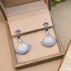 BUIGARI Diva Shell en forme de boucles d'oreilles pendantes design pour femme Sterling Silver reproductions officielles bijoux en diamant luxe cadeau exquis 048