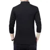 Herren T-Shirts 2023 Frühling und Herbst Kleid Modetrend langärmeliges T-Shirt Bottom Shirt Loose Plus Code erhöhen Baumwolle