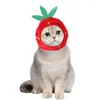 Dog Apparel Cat Hat Pet Headgear Cute Teddy Dress Up Sunflower Headwear Wig Supplies