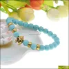 Bracciale guerriero con fili di perline / Fascino per casco Pietra naturale Temperamento di perline maschili Regalo di compleanno Braccialetti con consegna a goccia Gioielli Dh7Ru