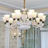 Żyrandole w stylu nordyckim biały żyrandol Lampy salonowe sufit luksusowa atmosfera stop alloy restaurowe sypialni lampchecheries