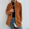 Femmes Mélanges De Laine Femmes Coton En Peluche Vestes Surdimensionné Col Montant Outwear Hiver Chaud Lâche Manteau Casual Pardessus Avec Poches Veste Te