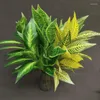 Decorative Flowers Plastic Craft Fake Plant Leaves Tropical Small Table Artificial Tree Plants Garden Home Decorations Store Landscape Decor