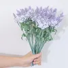 Flores decorativas 1 pieza de plástico realista flor de lavanda realista tallo falso accesorios de pografía artificial suministros para fiestas