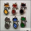 Charms Natural Stone Cat Shape Hängen för DIY -smycken som gör grossistdrop Leverans Fyndkomponenter DHLXF