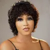 Korte krullend haarpruiken Pixie Cut Remy Braziliaanse mensenpruiken voor zwarte vrouwen 180% dichtheid Glueless Afro kinky krullende pruik