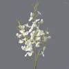 Flores decorativas 1pc Dançar orquídea artificial oncidium flor falsa para festa de casamentos decoração caseiro arranjo floral ornamentos