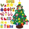 Christmas Decorations Felt Tree Merry For Home Kids Handmade Gift Toys Door Wall Hanging Decor OrnamentsChristmas