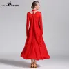 Stage Wear Modern Dance Costumes Women Ballroom Waltz Performance Uniforms Ball Clothes Yarn Silk Full-skirted Dress -50