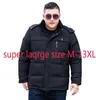 Hommes vers le bas arrivée mode veste hommes Extra Large court épais manteau d'hiver canard blanc décontracté grande taille M-10XL 11XL 12XL 13XL